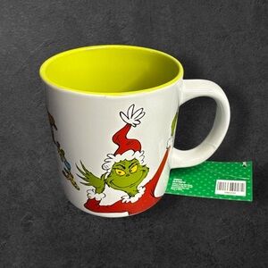 Sleigh Bells Bistro Dr Seuss The Grinch ceramic mug 16 oz NWT